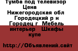 Тумба под телевизор › Цена ­ 500 - Нижегородская обл., Городецкий р-н, Городец г. Мебель, интерьер » Шкафы, купе   